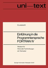 Produktbild: Einf&uuml;hrung in die Programmiersprache FORTRAN IV