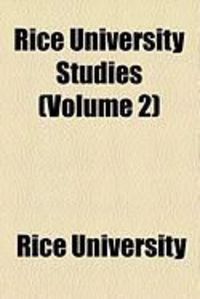 Produktbild: Rice University Studies (Volume 2)