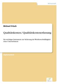 Produktbild: Qualit&auml;tskosten / Qualit&auml;tskostenerfassung