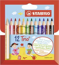 Produktbild: STABILO Dreikant-Buntstift - Trio dick kurz - 12er Pack - mit 12 verschiedenen Farben