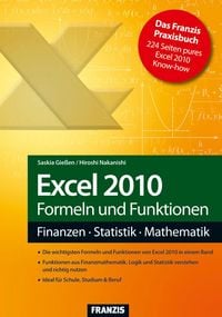 Produktbild: Excel 2010 Formeln und Funktionen