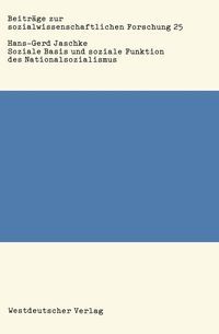 Produktbild: Soziale Basis und soziale Funktion des Nationalsozialismus