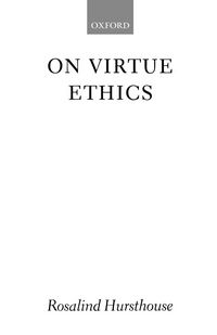 Produktbild: On Virtue Ethics