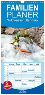 Produktbild: Familienplaner 2026 - Wildwasser Stand up mit 5 Spalten (Wandkalender, 21 x 45 cm) CALVENDO