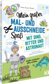 Produktbild: Mein gro&szlig;er Mal- und Ausschneidespa&szlig; mit Dino, Ritter und Astronaut