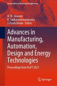 Produktbild: Advances in Manufacturing, Automation, Design and Energy Technologies