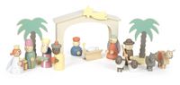 Produktbild: Spielset Holzkrippe Weihnachtsgeschichte