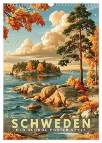 Produktbild: Schweden - Old School Poster Style (Wandkalender 2027 DIN A3 hoch), CALVENDO Monatskalender