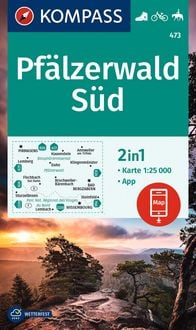 Produktbild: KOMPASS Wanderkarte 473 Pf&auml;lzerwald S&uuml;d 1:25.000