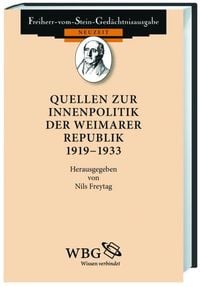 Produktbild: Quellen zur Innenpolitik der Weimarer Republik 1919-1933