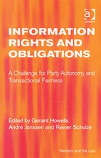 Produktbild: Janssen, D: Information Rights and Obligations