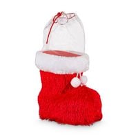 Produktbild: Idena Nikolausstiefel Filzbezug rot/wei&szlig; 14x8x13,5cm