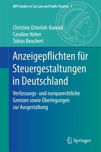 Produktbild: Anzeigepflichten f&uuml;r Steuergestaltungen in Deutschland