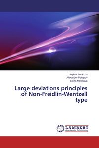 Produktbild: Large deviations principles of Non-Freidlin-Wentzell type