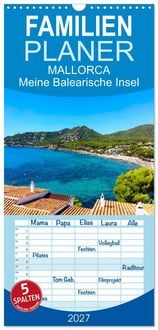 Produktbild: Familienplaner 2027 - MALLORCA, Meine Balearische Insel mit 5 Spalten (Wandkalender, 21 x 45 cm) CALVENDO