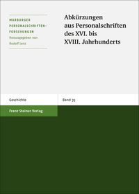 Produktbild: Abk&uuml;rzungen aus Personalschriften des XVI. bis XVIII. Jahrhunderts