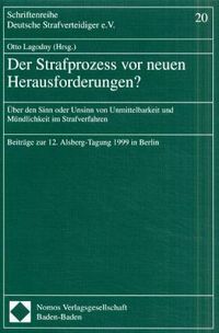 Produktbild: Der Strafprozess vor neuen Herausforderungen?