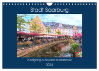 Bild vom Artikel Stadt Saarburg - Rundgang in Aquarell Illustrationen (Wandkalender 2024 DIN A4 quer), CALVENDO Monatskalender vom Autor Anja Frost