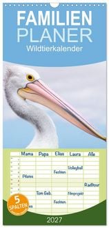 Produktbild: Familienplaner 2027 - Wildtierkalender mit 5 Spalten (Wandkalender, 21 x 45 cm) CALVENDO