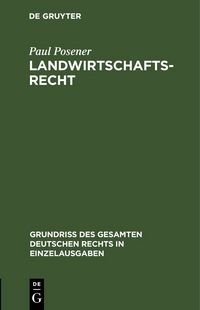 Produktbild: Landwirtschaftsrecht