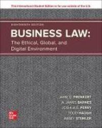 Produktbild: Barnes, A: Business Law: The Ethical Global and Digital Envi