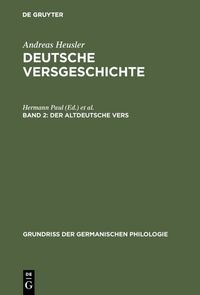 Produktbild: Der altdeutsche Vers