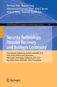 Produktbild: Security Technology, Disaster Recovery and Business Continuity