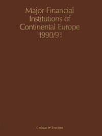 Produktbild: Major Financial Institutions of Continental Europe 1990/91