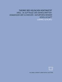 Produktbild: Theorie der vielfachen Kontinuit&auml;t