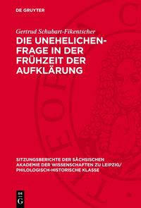 Produktbild: Die Unehelichen-Frage in der Fr&uuml;hzeit der Aufkl&auml;rung
