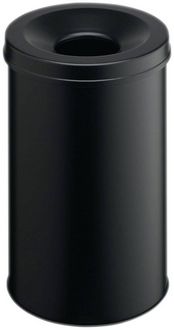 Produktbild: Durable Safe 330601 Papierkorb 30l (&Oslash; x H) 315mm x 492mm Metall Schwarz 1St.