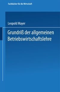 Produktbild: Grundri&szlig; der allgemeinen Betriebswirtschaftslehre