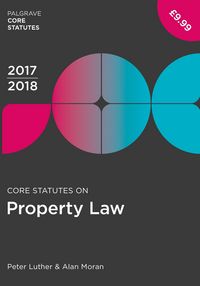 Produktbild: Luther, P: Core Statutes on Property Law 2017-18