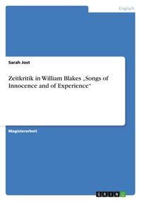 Produktbild: Zeitkritik in William Blakes "Songs of Innocence and of Experience"