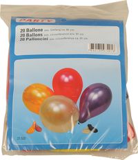 Produktbild PARTY Ballone, Umfang 91 cm metallic sortiert 20 Stück