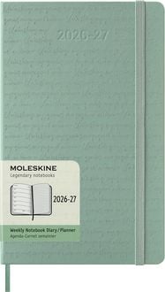 Produktbild: Moleskine 18 Monate Wochen Notizkalender 2026/2027, L/A5, 1 Wo = 1 Seite, rechts linierte Seite, fester Einband, Salbeigr&uuml;n