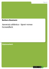 Produktbild: Anorexia athletica - Sport versus Gesundheit