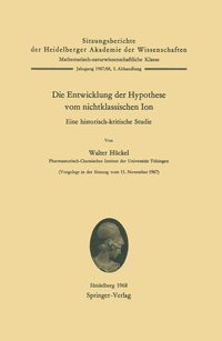 Produktbild: Die Entwicklung der Hypothese vom nichtklassischen Ion