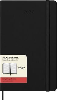 Produktbild: Moleskine 12 Monate Tageskalender 2027, Large/A5, 1 Tag = 1 Seite, fester Einband, Schwarz