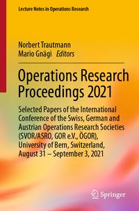 Produktbild: Operations Research Proceedings 2021