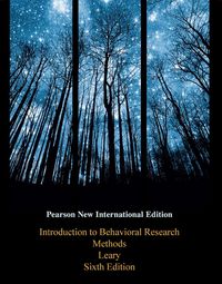 Produktbild: Introduction to Behavioral Research Methods