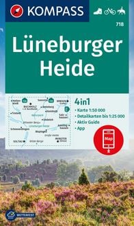 Produktbild: KOMPASS Wanderkarte 718 L&uuml;neburger Heide 1:50.000