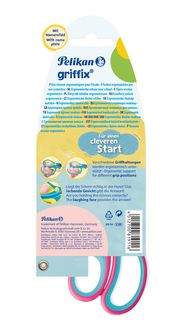 Pelikan Schere griffix® Schulschere rund für Rechtshänder, LovelyPink