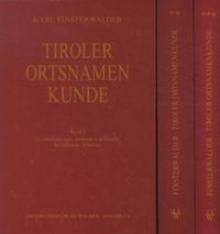 Bild vom Artikel Tiroler Ortsnamenkunde in drei Bänden vom Autor Karl Finsterwalder