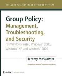 Produktbild: Moskowitz, J: Group Policy: Management, Troubleshooting, and