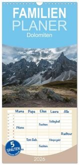 Produktbild: Familienplaner 2026 - Dolomiten mit 5 Spalten (Wandkalender, 21 x 45 cm) CALVENDO