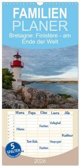 Produktbild: Familienplaner 2026 - Bretagne: Finist&egrave;re - am Ende der Welt mit 5 Spalten (Wandkalender, 21 x 45 cm) CALVENDO