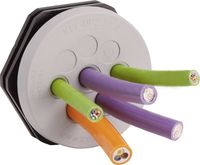 Produktbild: Icotek KEL-DPZ 40/8 Kabeldurchf&uuml;hrungsplatte Klemm-&Oslash; (max.) 10.2 mm Polyamid, Elastomer Grau 1 St.