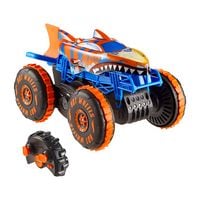 Produktbild: Hot Wheels Monster Trucks Tiger Shark Climber RC-Fahrzeug, batteriebetriebener Spielzeug-Truck mit Fernbedienung