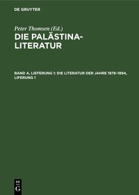 Produktbild: Die Literatur der Jahre 1878&ndash;1894, Liferung 1